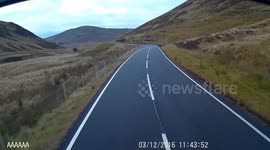 Audi vs HGV head on near miss, natural selection at its best.