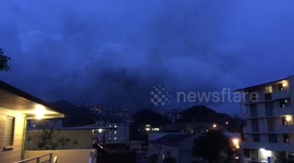 Smoke about 30 minutes from start of fire near University of Hawaii Manoa