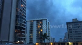 Smoke from fire at University of Hawaii Manoa billowing over condos to the south of campus in Moiliili