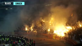 Angry Serbian Fans Throw Torches And Flares At Police
