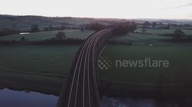 Beautiful Drone Footage looking at the Arthington Viaduct in Wharfedale, near Leeds