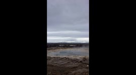 Eruption of the Geysir Strokkur in ICELAND- slow motion