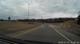Road rage driver passes on shoulder