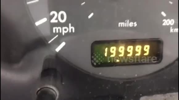 Funny video of Vehicle mileage reaching 200,000 miles!