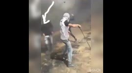 Palestinian try to attack IDF force and hit his friend accidentally