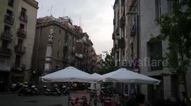 Incendio en plaza Pedró - Raval Barcelona
