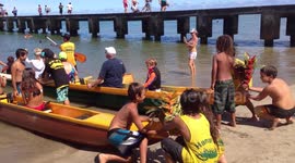 Hanalei Bay Outrigger Canoe Community Launch