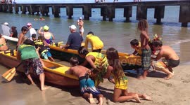 Hanalei Bay Community Outrigger Canoe Launch