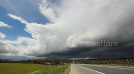Time-lapse of storm clouds over Northern Ireland's Glenshane Pass