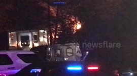 Man in NORTH HAVEN Connecticut blows up his home after holding his wife hostage - SWAT officers injured