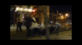 New Years 2012 Fight Parliament street Dublin