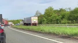 Lorry pulled over for reversing down a120