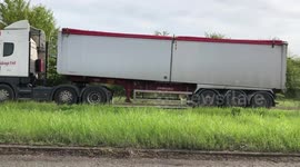 Lorry reversing down A120 during crash