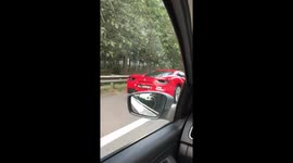 Ferrari convoy using hard shoulder agers drivers