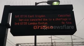 Train cancelled because of shortage of available train crew