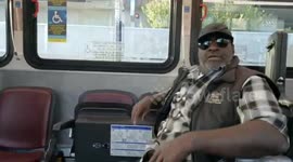 Veteran in wheelchair    Arguing with big blue bus driver she calls lAPD part 1