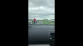 People on the Irish road
