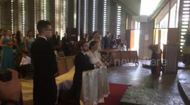 Brinde and groom in a Catholic wedding