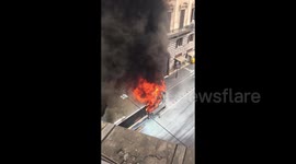 Bus catches fire in Rome tourist hotspot