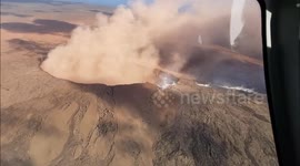 RAW FOOTAGE: Family on trip to Hawaii take helicopter tour of Kilauea eruption