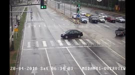 Drunk driver falls asleep and rolls across ten lane motorway