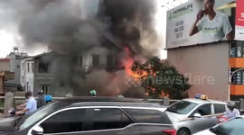 Gas shop burned and exploded