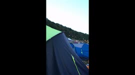 Tents and festival goers