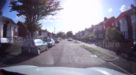Adult & child no crash helmets BIKES on wrong side of road