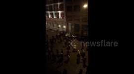 The war broke out between the police and anarchists in the Athenian region of Exarchia