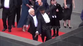Wayne Sleep and Danny John-Jules dance on red carpet