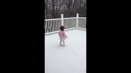 Fun video! My baby escaped to play with the snow 