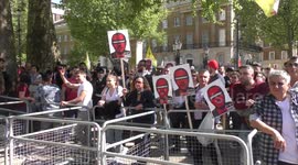 Kurdish protests against Erdogan visit in London, UK