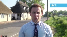 Youngster sprinted when he was caught on a live TV broadcast carrying a suspicious-looking pot plant - out of a known CANNABIS FARM