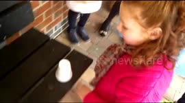 Cute cup-song girl - v talented