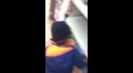 Cute kid is shopping at Sainsburys