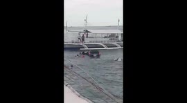 Two children rescued from sinking car after 'father left handbrake off'