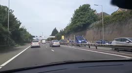 M4 tailback for several miles after car burns out