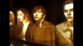 Chinese artist makes amazing paper sculptures of his idols