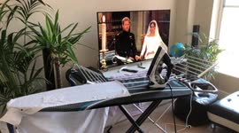 Ironing whilst watching the Royal Wedding