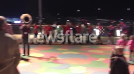 Coca-Cola reps and Band at the Olympic Stadium Stratford London 2012