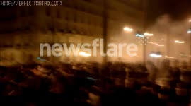 Austerity Riots in Athens | Police use water cannons 