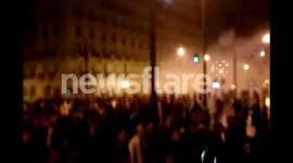 Austerity Riots in Athens | Police use water cannons