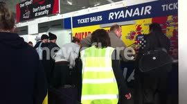 Ticket Sales desk at Ryan Air