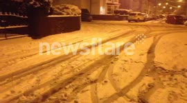 Deserted Wintry Road In Cleethorpes