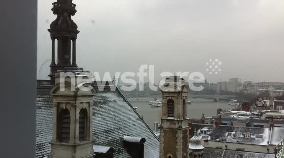 Snowy Rooftops In Central London