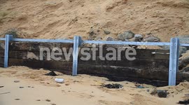 local cornish man builds own coastal defence against coastal errosion