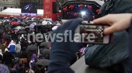 Celebrations of Chinese new year of snake in trafalgar square 