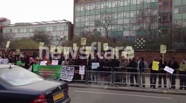 Bangladeshi protest in front of BBC building