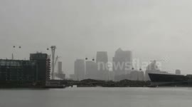The Thames Cable Car Shut Down due to Heavy Storm weather