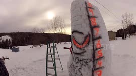 TALL 10 foot snow tower by father and son